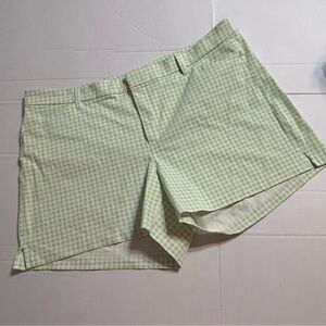 EUC 22 Old Navy Green Check Pixie Shorts